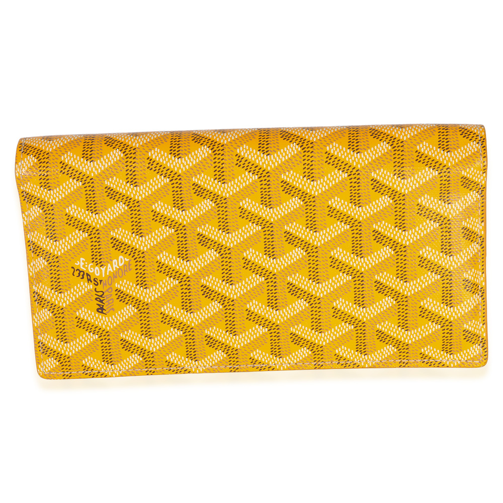Goyard Yellow Goyardine Canvas Richelieu Wallet - Picture 5 of 8